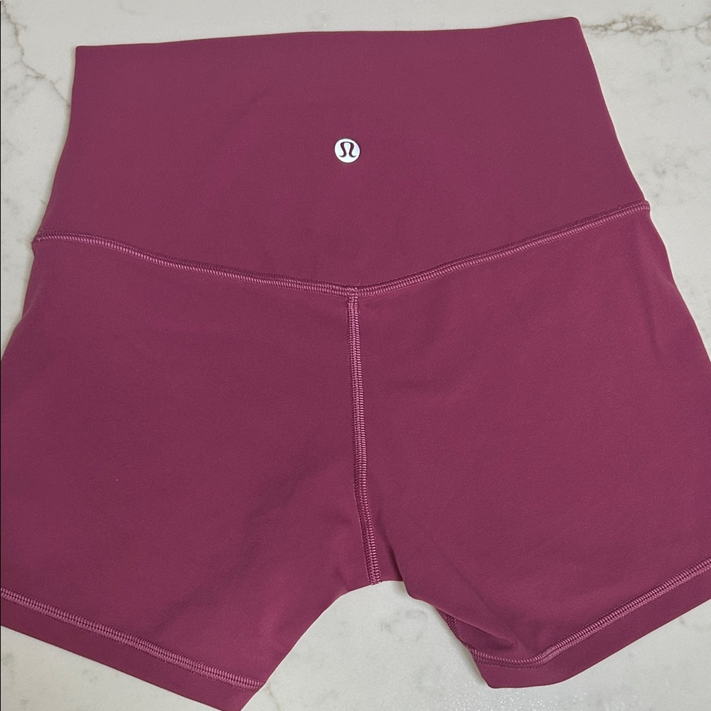 lululemon athletica High-Waisted Magenta Shorts - Picture 2 of 5